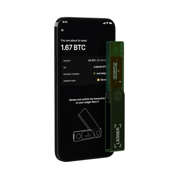 Аппаратный криптокошелёк Ledger Nano X, Emerald Green в Омске