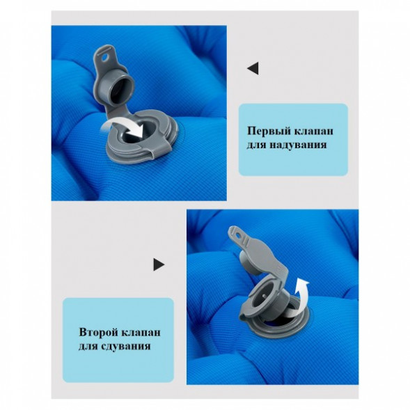 Надувной коврик туристический Naturehike FC-10, синий в Омске