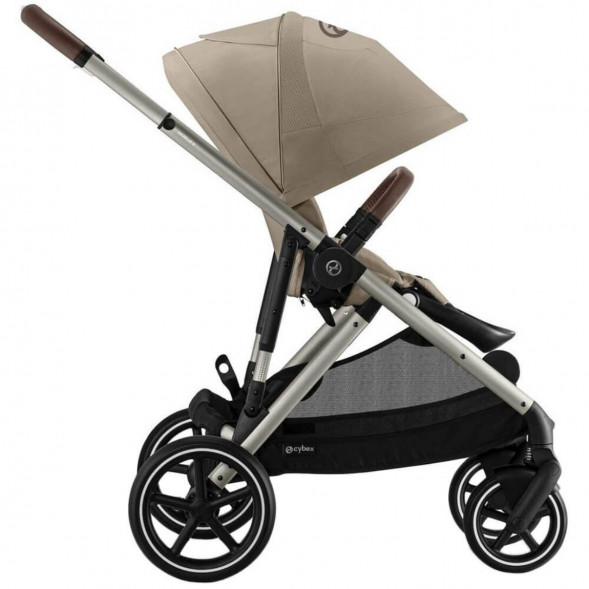 Детская коляска Cybex Gazelle S TPE Almond Beige с корзиной и дождевиком в Омске
