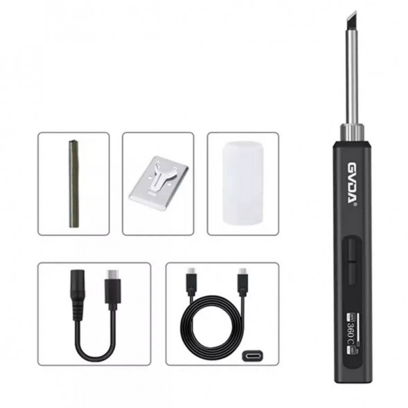 Портативный электрический USB паяльник GVDA GD300 (набор 7 предметов) в Омске