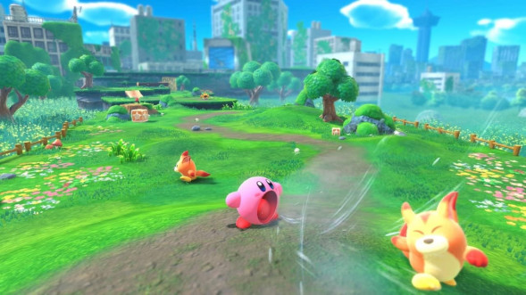 Игра Kirby and the Forgotten Land + Star-Crossed World [Nintendo Switch 2, английская версия] в Омске