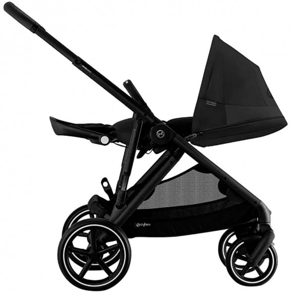 Детская коляска Cybex Gazelle S BLK Moon Black с корзиной и дождевиком в Омске