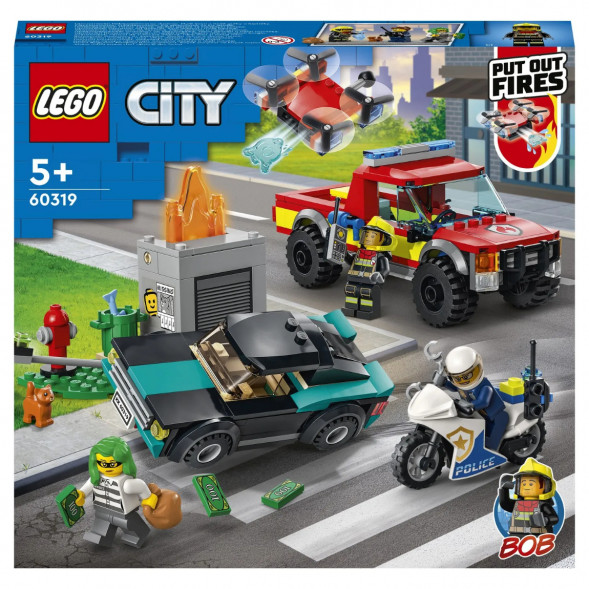 Конструктор LEGO City Fire 60319 Пожарная бригада и полицейская погоня в Омске