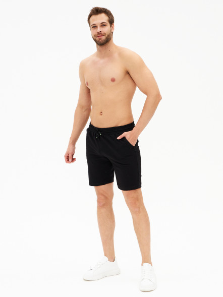 Шорты мужские трикотажные, черный, L в Омске