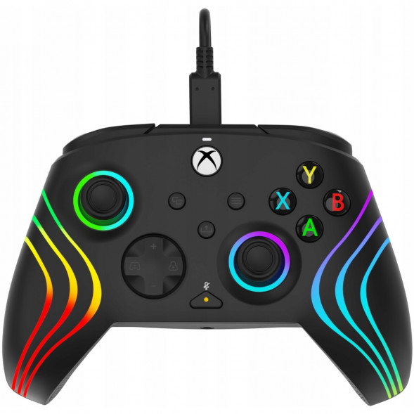 Геймпад проводной PDP для Xbox Afterglow Wave, Black в Омске