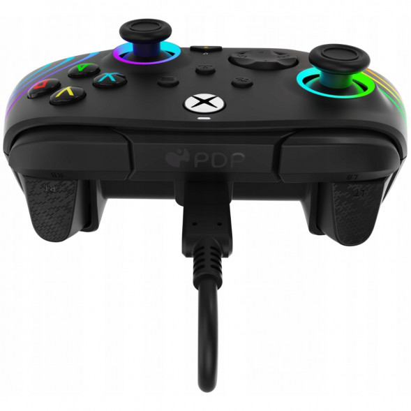 Геймпад проводной PDP для Xbox Afterglow Wave, Black в Омске