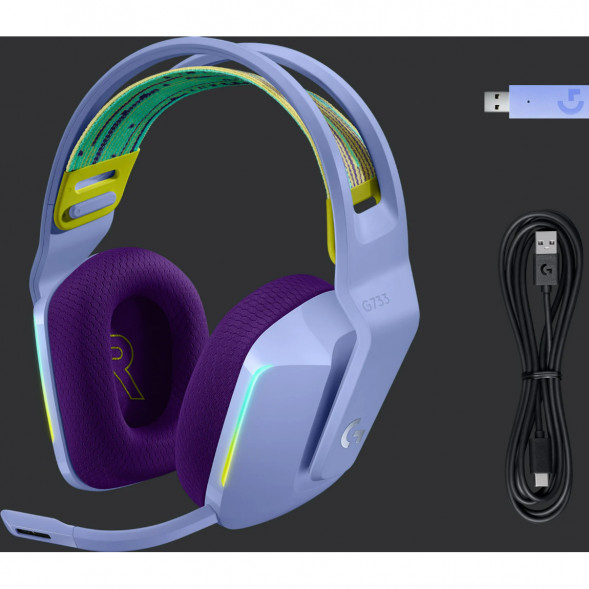 Игровая гарнитура Logitech G733 RGB Lightspeed Wireless, сиреневый в Омске