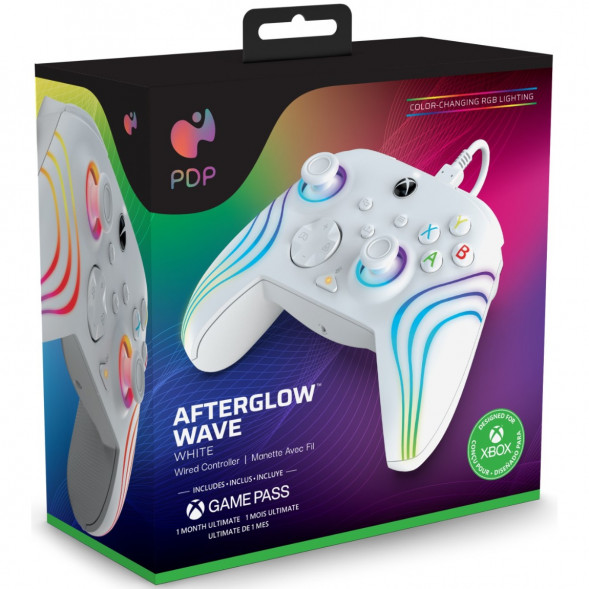 Геймпад проводной PDP для Xbox Afterglow Wave, White в Омске
