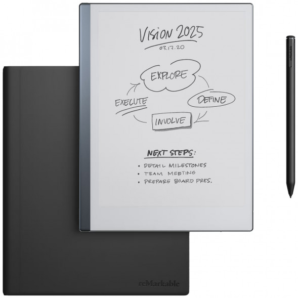 Графический планшет reMarkable 2 со стилусом Marker Plus и чехлом Book Folio черный (RM115) в Омске