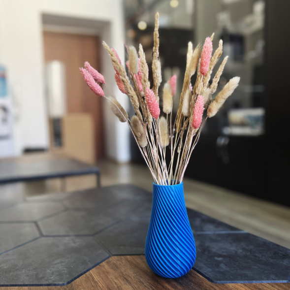 Ваза для сухоцветов HatRom Spiral, синий в Омске