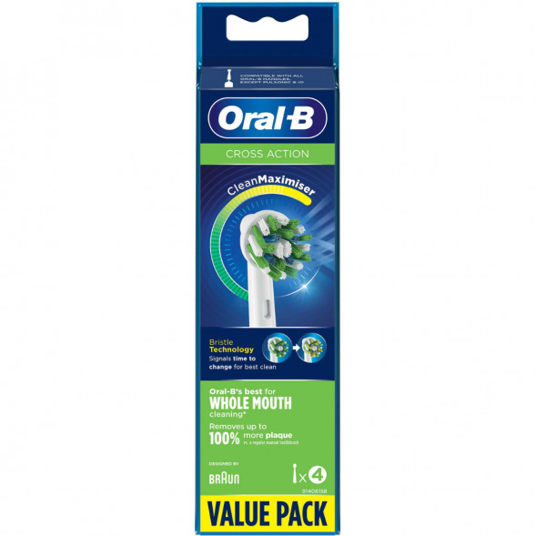 Насадки на зубные щетки Oral-B Cross Action, 4 шт. в Омске