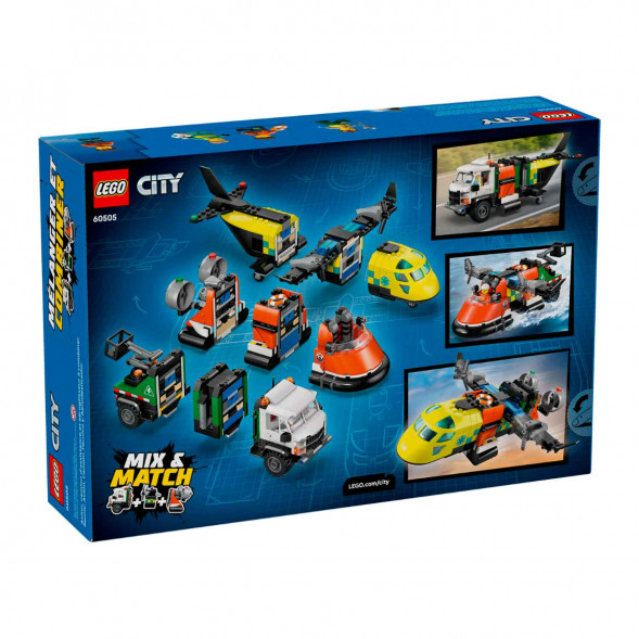 Конструктор LEGO City 60505 Самолет, сервисный грузовик и судно на воздушной подушке в Омске