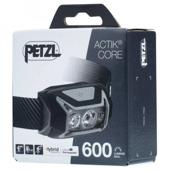 Налобный фонарь Petzl Actik Core E065AA00, 600 лм, серый в Омске