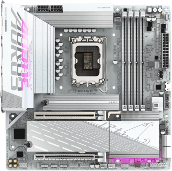 Материнская плата Gigabyte B860M AORUS ELITE WIFI6E ICE (LGA1851, mATX) в Омске