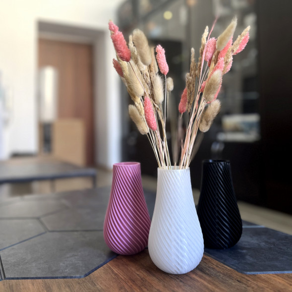 Ваза для сухоцветов HatRom Spiral, розовый в Омске