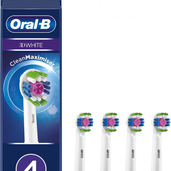Насадки на зубные щетки Oral-B 3D White, 4 шт. в Омске