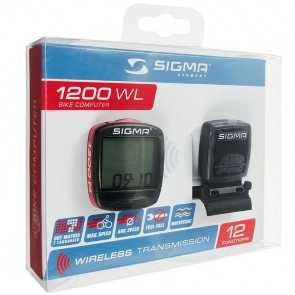 Велокомпьютер беспроводной 12 функций Sigma BC 1200 WL в Омске