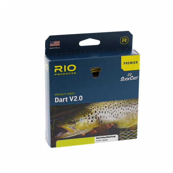 Леска RIO Premier Dart V2.0 Float WF7F/S3, Black/Yellow/Blue/Orange в Омске