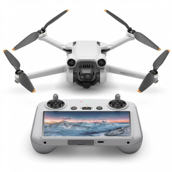 Квадрокоптер DJI Mini 3 Pro (DJI RC), серый в Омске