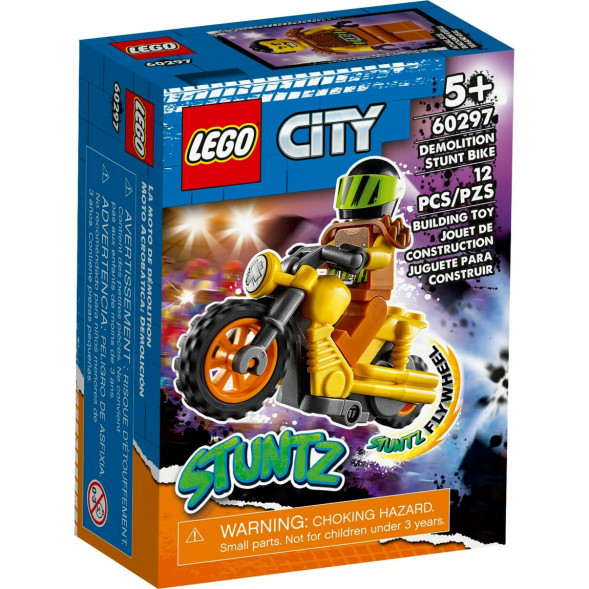 Конструктор LEGO City 60297 Разрушительный трюковый мотоцикл в Омске