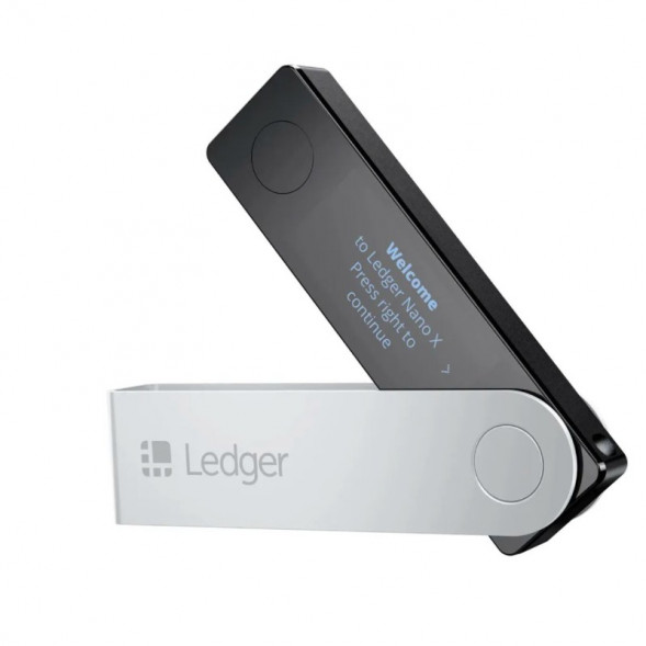 Аппаратный криптокошелек Ledger Nano X with $20 in Bitcoin , черный в Омске