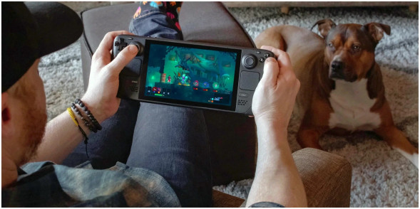 Игровая приставка Valve Steam Deck 64 ГБ SSD, черный в Омске