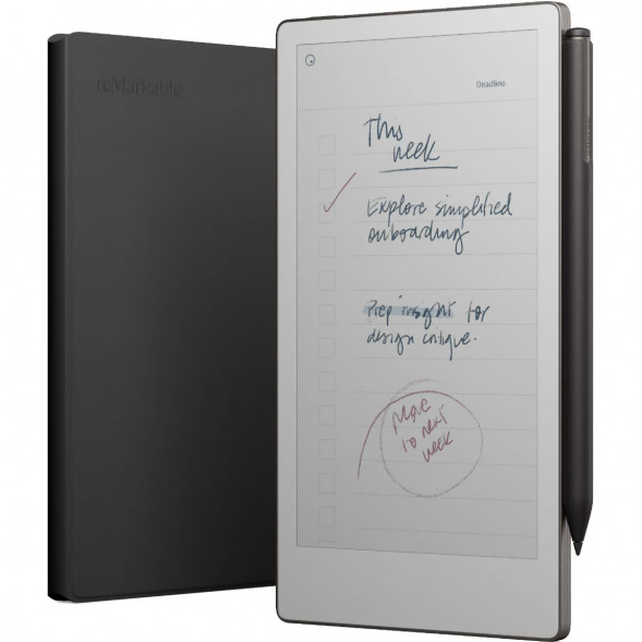 Графический планшет reMarkable Paper Pro Move + Стилус MarkerPlus + Чехол BookFolio Premium Leather, Black в Омске