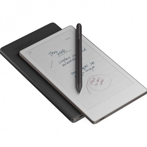 Графический планшет reMarkable Paper Pro Move + Стилус MarkerPlus + Чехол BookFolio Premium Leather, Black в Омске