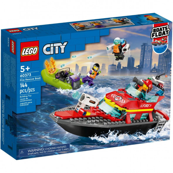 Конструктор LEGO City 60373 &amp;quot;Пожарно-спасательная лодка&amp;quot;, 144 деталей в Омске