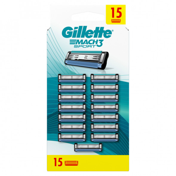 Лезвия для бритвы Gillette Mach3 Sport, 15 шт. в Омске