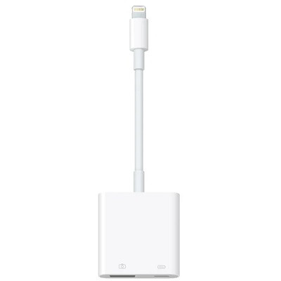 Разъем Apple Lightning - USB/Lightning, белый в Омске